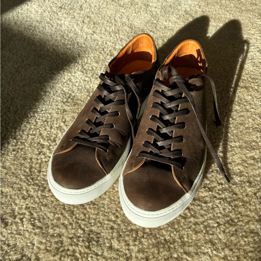 Beckett Simonon Reid Brown Leather Tennis Shoe